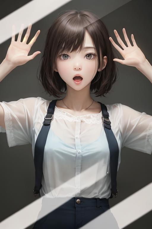 TT智能手机玻璃后面/关在手机屏幕里