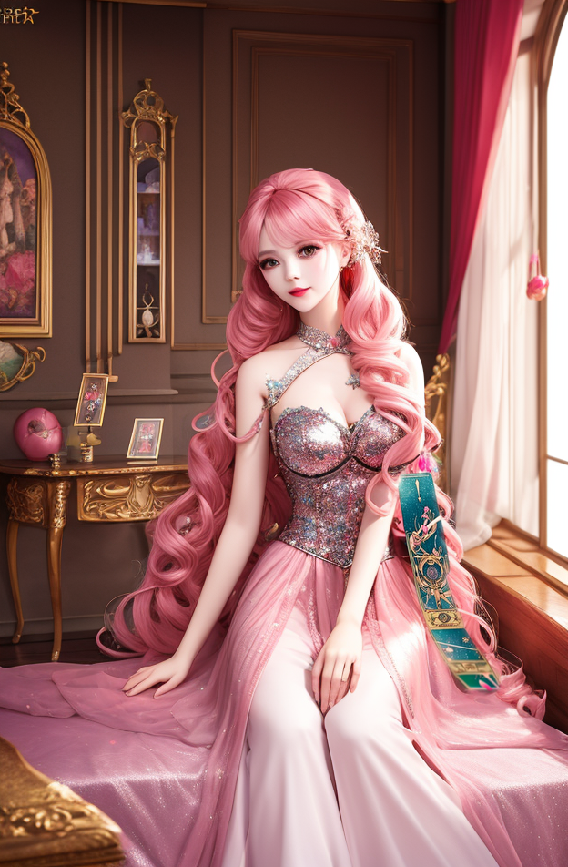 AI绘画:粉色通话系列【AI美女】欣赏 带词