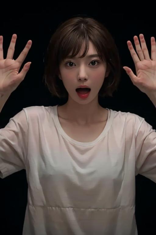 TT智能手机玻璃后面/关在手机屏幕里