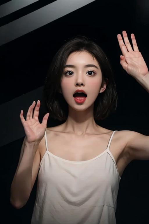 TT智能手机玻璃后面/关在手机屏幕里