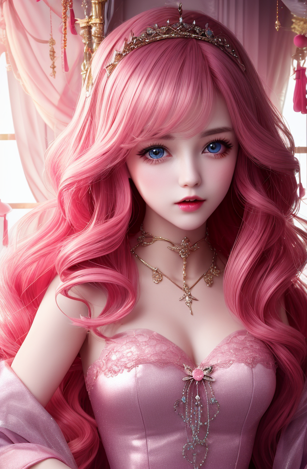 AI绘画:粉色通话系列【AI美女】欣赏 带词